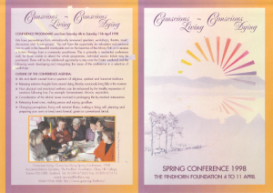 Conscious Living Conscious Dying 1998 conference flier