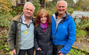 Ruth with Jonathan and Christopher Caddy, who grew up together photo Dell Horler