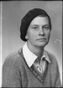 Lady Eve Balfour in 1943 reproduced by Licence from the National Portrait Gallery
