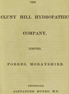 Cluny Hill Hydropathic Company book cover Alexander Munro