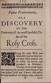 Fama Fraternitatis Rosae Crucis (page 1)