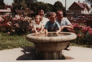 Cornelia age 3 with family photo Cornelia Featherstone