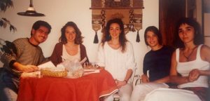 Jashana Kippert with friends in Buenos Aires, 1992, photo Charles Petersen