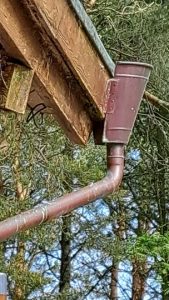 Universal Hall copper downpipes photo Graham Meltzer