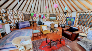 Super cosy yurt interior photo Graham Meltzer