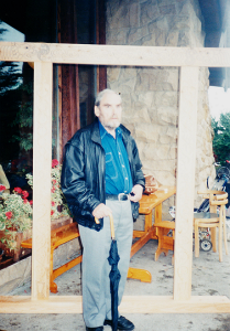 Carved Doorway at Findhorn 1995 photo Alan Jacobsen