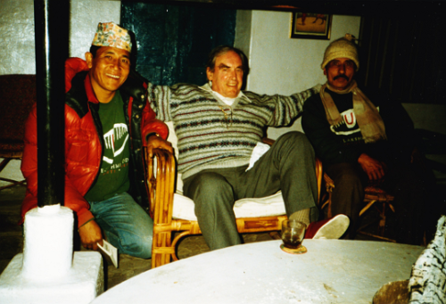 With Bugel Major and cook in Biratanthi photo Alan Jacobsen