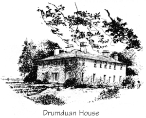 Drumduan House drawing by Harley Miller for Sights&Insights