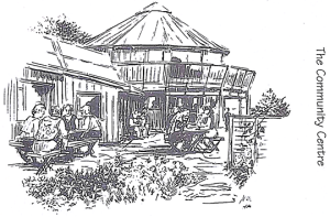 The Community Centre drawing by Harley Miller for Sights&Insights