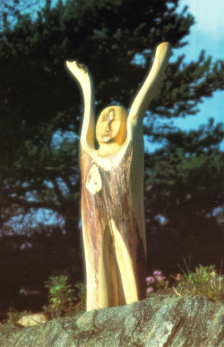 "Peter" carving in rowan wood work and photo Richard Brockbank