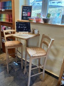 Klostergut Schlehdorf fold-down table in shop photo Amelie Sperl
