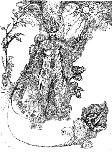 Landscape Angel Drawing by Brian Nobbs