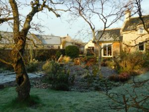 Woodhead Front garden winter photo Hugh Andrews