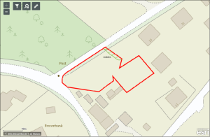 Illus 1: Site location Lower map reproduced from Moray Council planning Reference 22/01674/APP document