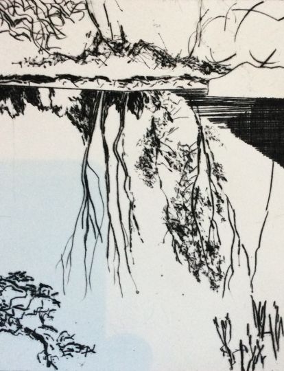 Cullerne pond reflection by Geoff MacEwan