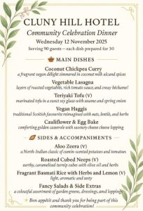 celebration menu