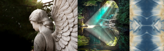 Faces of the Angel of Findhorn featured image collage of Unsplash images by Laura Espana, Jessica Anderson, Susan Wilkinson