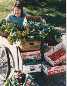 Cullerne Garden produce, Sue Maclean, around 1990 photo Judith Bone