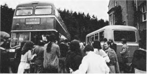 Woodstock bus outside Cluny photo Findhorn Foundation