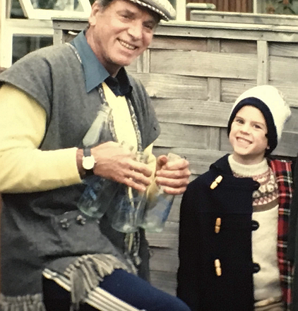 Burt Lancaster and Tim Navone 1976 photo Tim Navone