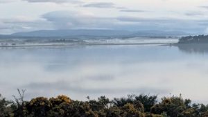 Mist over Findhorn Bay photo Lydia Pappas
