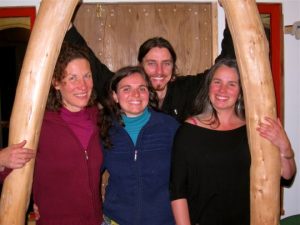 Moontree has manifested as the new home for Park Garden ... Amanda Armitage, Inga Orsi, Paddy Atkinson and Rona Ribeiro celebrate photo Geoff Dalglish