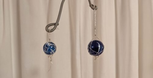 Sylvia's blue and white beadsphoto Cornelia Featherstone